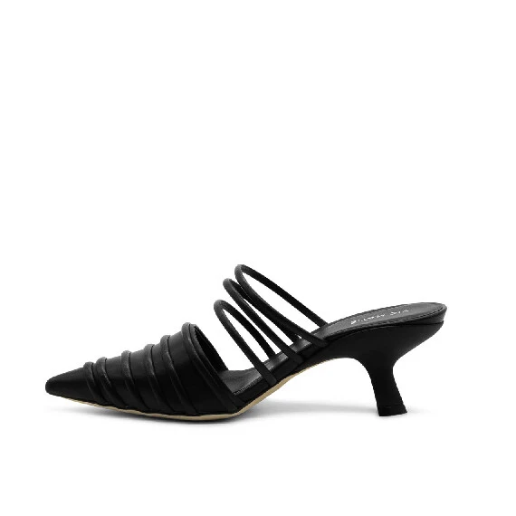 Black slash slip-ons