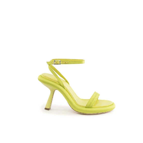 Lime satin Dosh sandals