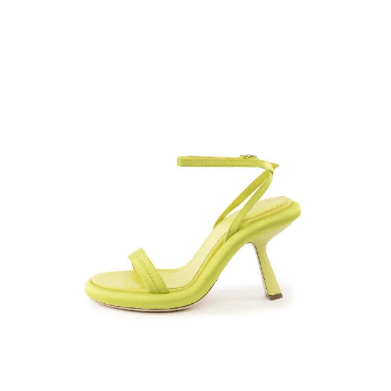 Lime satin Dosh sandals