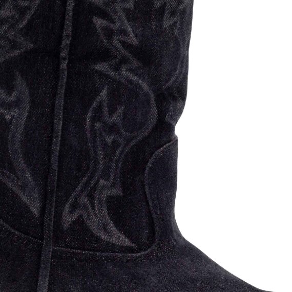 Westy lead-grey laser-cut boots